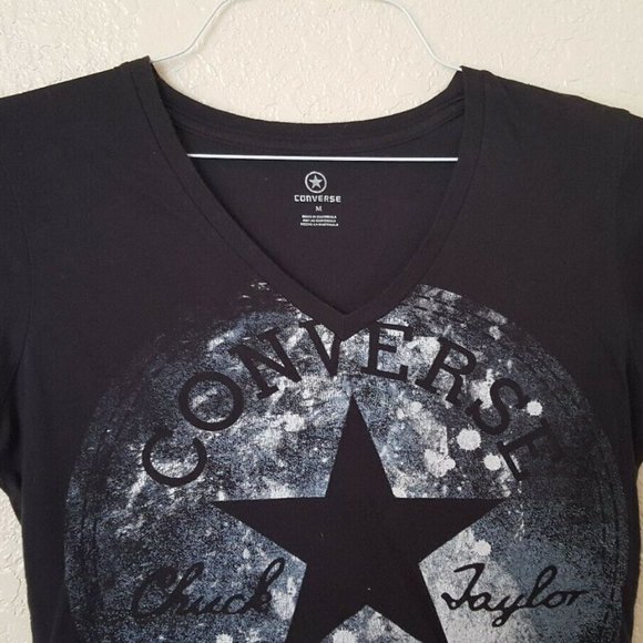Converse Tops - Girl M Black Converse Shirt All Star
